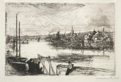 Zasięg Battersea, 1843. autorstwa Francis Seymour Haden