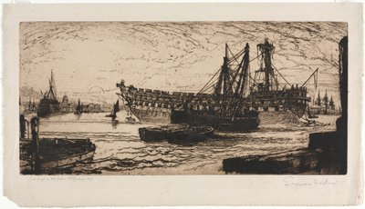 Zerwanie z Agamemnonem. autorstwa Francis Seymour Haden