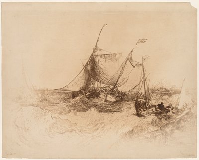 Molo w Calais. autorstwa Francis Seymour Haden