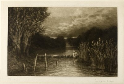 Łowienie lipienia autorstwa Francis Seymour Haden