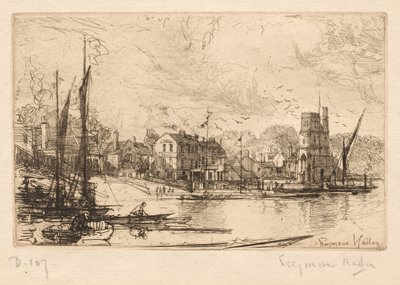 Harry Kellys, Putney, 1865-1866. autorstwa Francis Seymour Haden