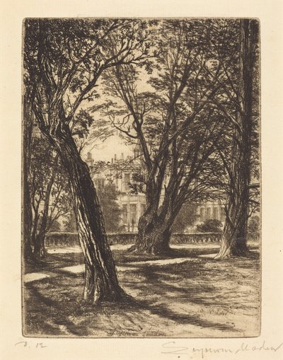Kensington Gardens (mała płyta) autorstwa Francis Seymour Haden