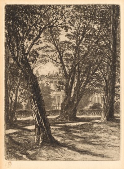 Kensington Gardens, nr 1 Mały talerz, 1859. autorstwa Francis Seymour Haden