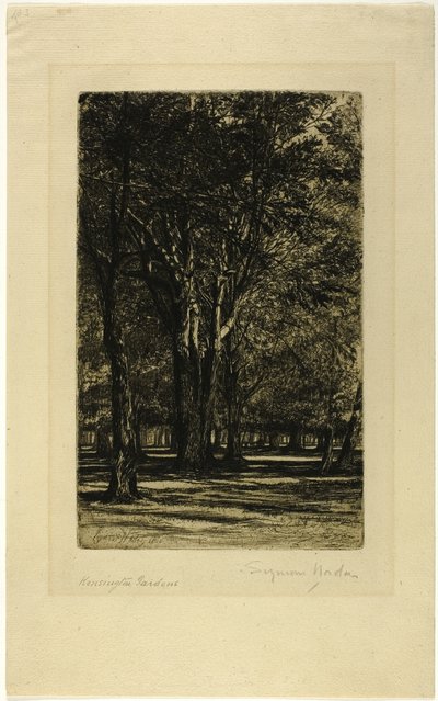 Kensington Gardens, nr II (duża płyta) autorstwa Francis Seymour Haden