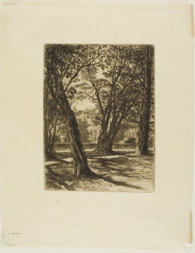 Kensington Gardens, nr I (mały talerz) autorstwa Francis Seymour Haden