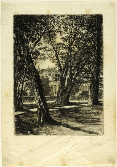 Kensington Gardens, nr I (mały talerz) autorstwa Francis Seymour Haden