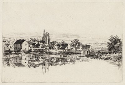 Miasto Kidwelly, 1859. autorstwa Francis Seymour Haden