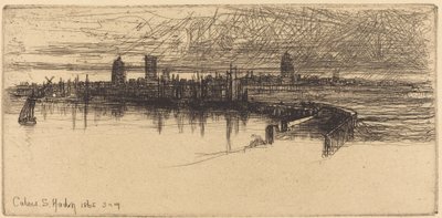 Małe molo w Calais autorstwa Francis Seymour Haden