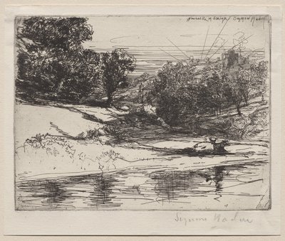 Newcastle w Emlynie autorstwa Francis Seymour Haden