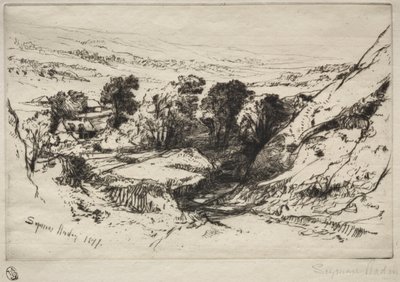 Dziewięć Taczek w dół autorstwa Francis Seymour Haden