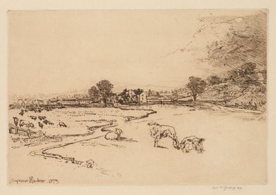 Opactwo Sawley autorstwa Francis Seymour Haden