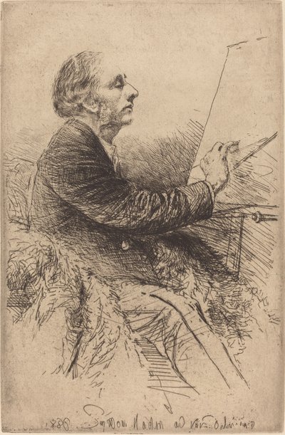 Autoportret przy sztalugach autorstwa Francis Seymour Haden