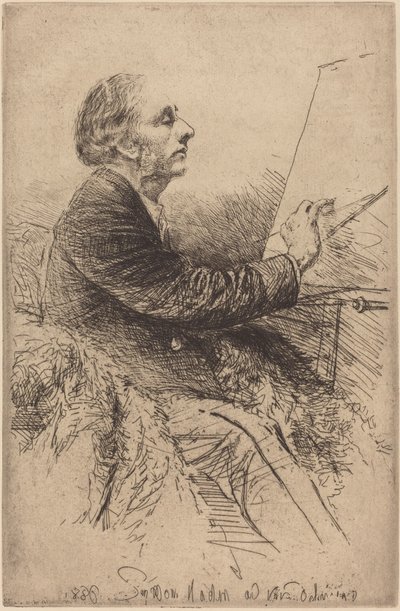 Autoportret przy sztaludze autorstwa Francis Seymour Haden