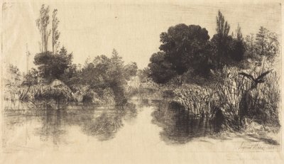 Staw młyński w Shere, większa płyta autorstwa Francis Seymour Haden