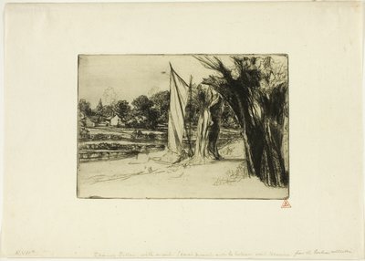Thames Ditton-z żaglem autorstwa Francis Seymour Haden