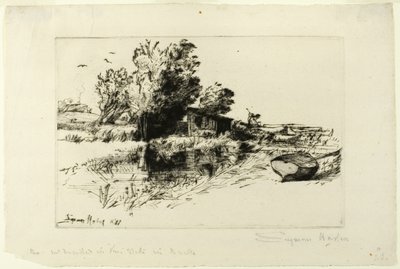 Mały dom na łodzi autorstwa Francis Seymour Haden
