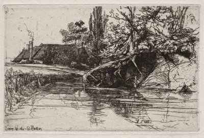 Dom z fosą, 1865. autorstwa Francis Seymour Haden