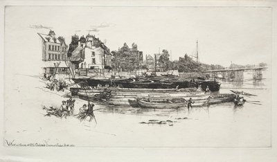 Dom Whistlers, Old Chelsea, 1863. autorstwa Francis Seymour Haden
