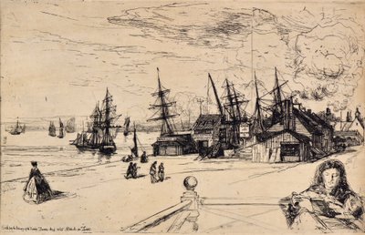 Tawerna Jachtowa, Erith autorstwa Francis Seymour Haden