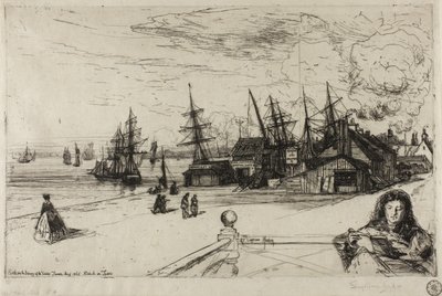 Tawerna Jachtowa, Erith, 1865 autorstwa Francis Seymour Haden