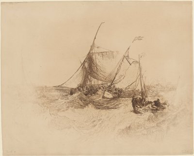 Molo w Calais autorstwa Francis Seymour Haden after Joseph Mallord William Turner