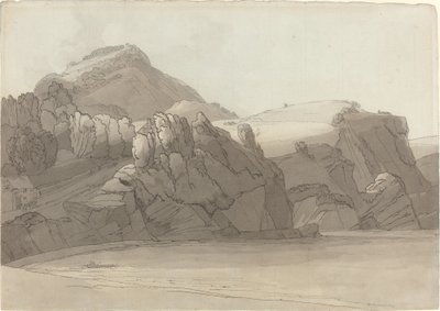 Skalisty brzeg w Coombmartin, Devon (Combe Martin Bay) autorstwa Francis Towne