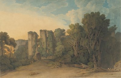 Zamek Berry Pomeroy w hrabstwie Devon, 1775-1805. autorstwa Francis Towne