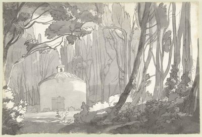 W parku van de Villa Mondragone we Frascati autorstwa Francis Towne