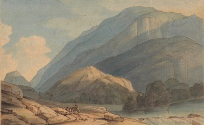 Wejście do Borrowdale, c.1786 (akwarela z piórem i atramentem na papierze) autorstwa Francis Towne