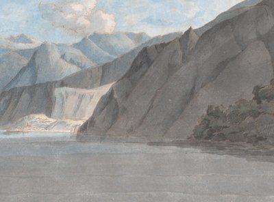 Widok na jezioro Como z Monte Leoni, 27 sierpnia 1781 r. autorstwa Francis Towne