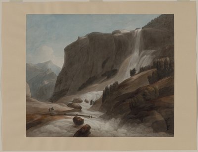 Wodospad między Chiavenną a górą Splügen, 1784. autorstwa Francis Towne