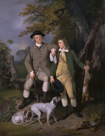 Portret sportowca z synem, 1779. autorstwa Francis Wheatley