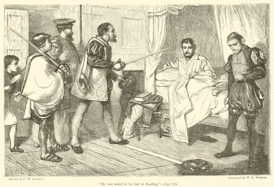 Został schwytany w swoim łóżku w Reading autorstwa Francis Wilfred Lawson