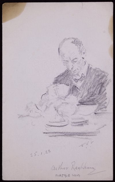 Portret Arthura Rackhama autorstwa Francis Wilfred Lawson