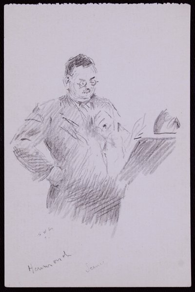 Portret Aubreya Hammonda, ok. 1934 (ołówek na papierze) autorstwa Francis Wilfred Lawson