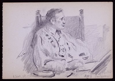 Portret Ernesta Jacksona autorstwa Francis Wilfred Lawson