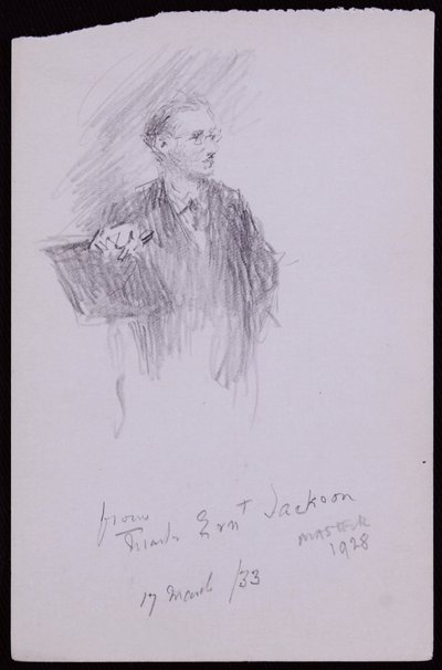Portret Ernesta Jacksona autorstwa Francis Wilfred Lawson