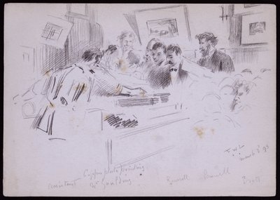 Portret F. Gouldinga z demonstracji autorstwa Francis Wilfred Lawson