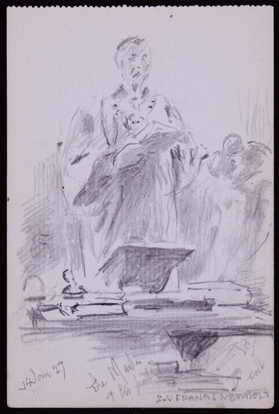Portret Francisa Newbolta autorstwa Francis Wilfred Lawson