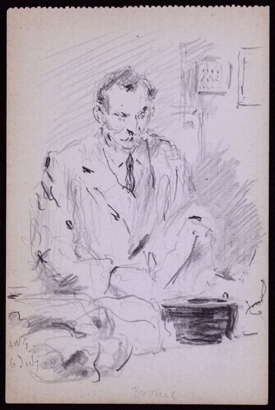 Portret Gilberta? Bayesa, ok. 1928 (ołówek na papierze) autorstwa Francis Wilfred Lawson