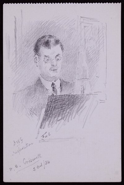 Portret HB Cresswell autorstwa Francis Wilfred Lawson
