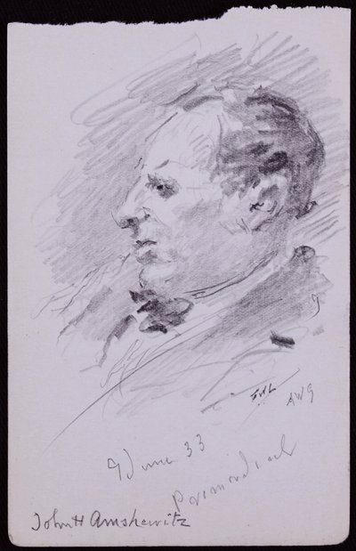 Portret Johna Amshewitza autorstwa Francis Wilfred Lawson