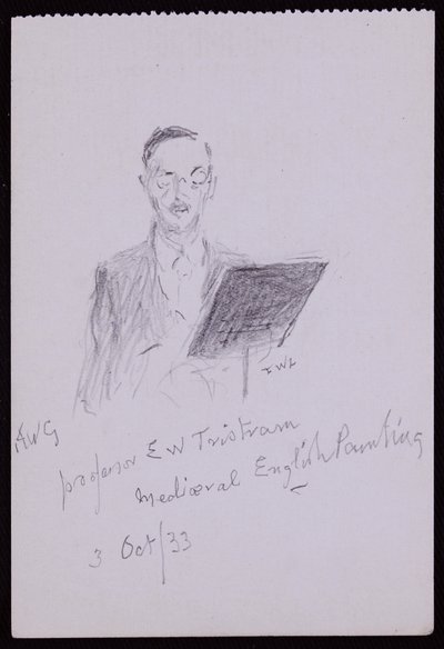 Portret profesora EW Tristrama autorstwa Francis Wilfred Lawson