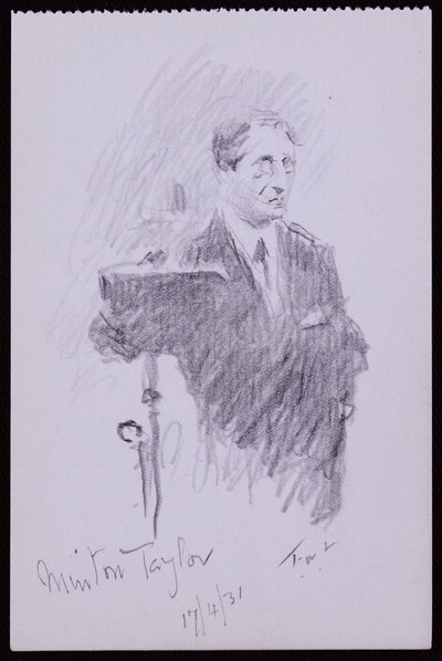 Portret R Mintona Taylora autorstwa Francis Wilfred Lawson