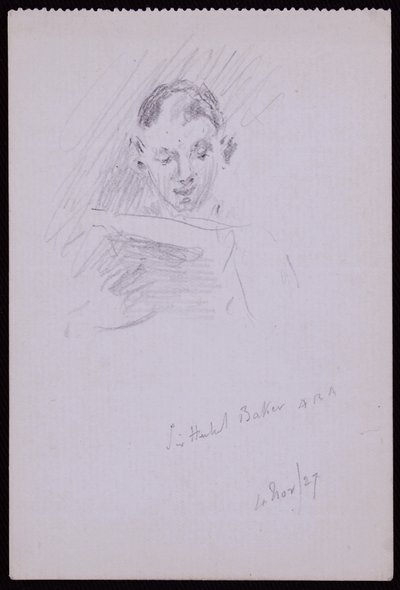 Portret sir Herberta ARA Baker autorstwa Francis Wilfred Lawson