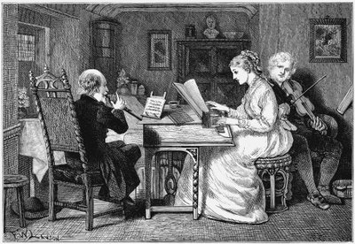 Tworzenie muzyki, Londyn, 1874 autorstwa Francis Wilfrid Lawson