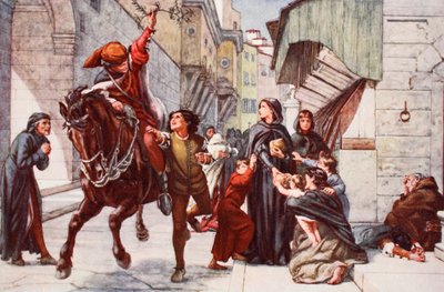 Ulga we Florencji po ataku Ligii autorstwa Francis William Topham