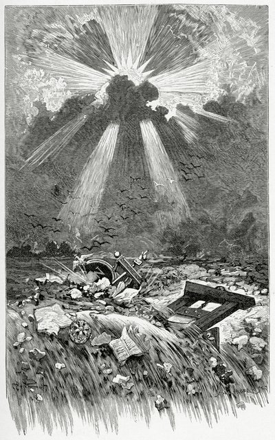 La Débacle - ilustracja z Napoléona le Petit, XIX w. (rycina bw) autorstwa Francis and Scott, Henry Fowke