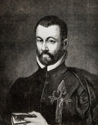 Portret Benito ARIAS MONTANO (1527-1598), hiszpańskiego humanisty i teologa, na podstawie obrazu Francisco Pacheco autorstwa Francisco (after) Pacheco