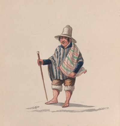 Mężczyzna peruwiański, z grupy rysunków przedstawiających strój peruwiański, ok. 1900 r. 1848. autorstwa Francisco
